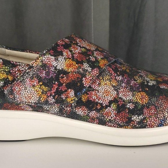 Alegria by PG Lite Women’s Slip On Shoes Sz 41 US 10 Floral Leather - Picture 5 of 9
